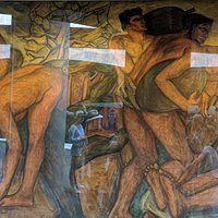 Mural by Pedro Nel Gomez near Plaza Berrio Metro.