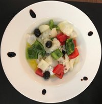 Esqueixada de bacallà. Excellent dish if you like cod fish as a starter. Delicious
