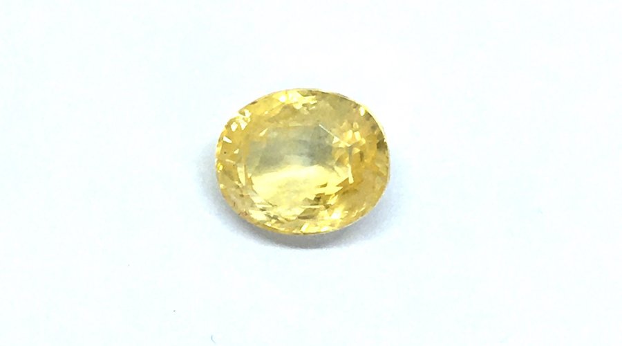 Pukhraj, Yellow Sapphire, is one of the nine Precious Gemstones in Hindu Astrology. The one in the picture is from Sri Lanka. This is not heated or gone any other treatment. They are mostly light to medium yellow in color. Darker ones come from Thailand and they are treated by heat. Pukhraj is worn by people who are looking for more prosperity and this is to get the benefit from the planet Brahaspati( Guru).