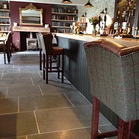 New stone floor, bar and Leather/Harris tweed seating