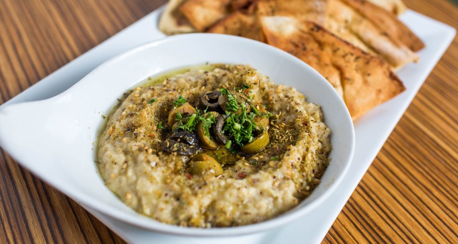 House-made egpplant spread -  Babaganouj 