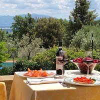 Il panorama dalla terrazza!