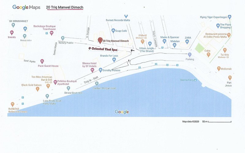 sliema tourist map