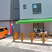 enjoy the terrace outside, sun or rain. And take some pics with Bertha, our cow.