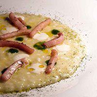 Il Risotto aglio, olio e peperoncino con calamari