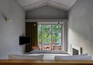 The Roseate Ganges Rishikesh in Shivpuri Range, image may contain: Interior Design, Window, Monitor, Home Decor