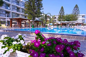 Ron Beach Hotel in Tiberias, image may contain: Resort, Hotel, City, Pool