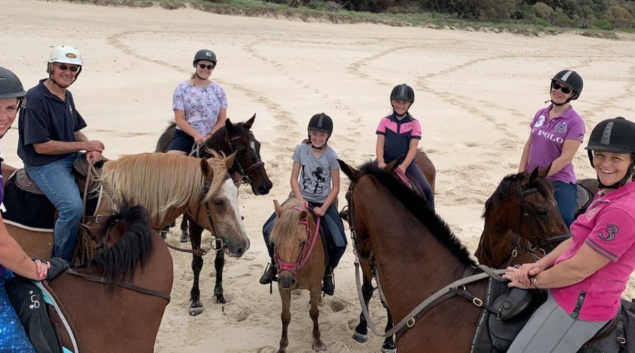 Our team at Bonogin Valley Horse Retreat having a well earned end of year celebration at the beach