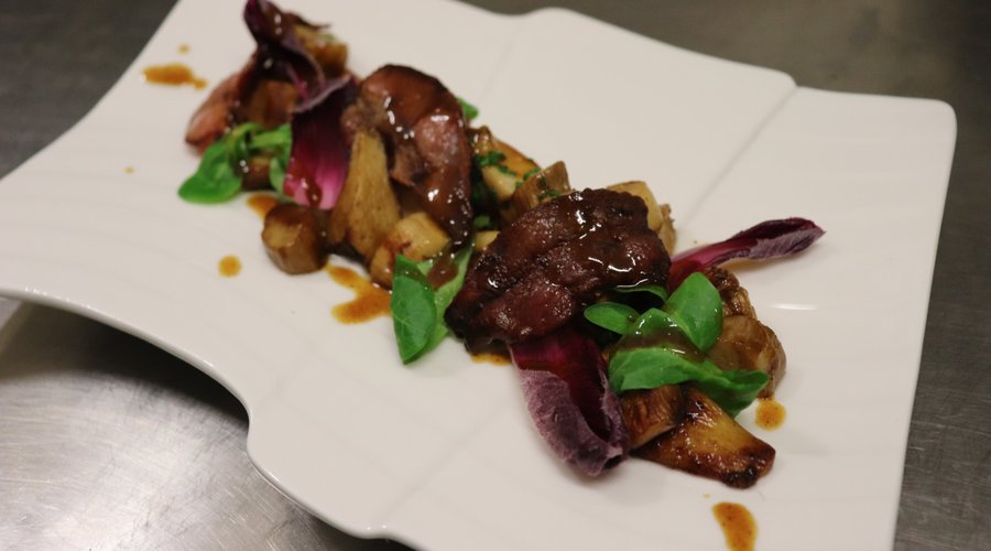 Poêlée de Cèpes et lard grillé