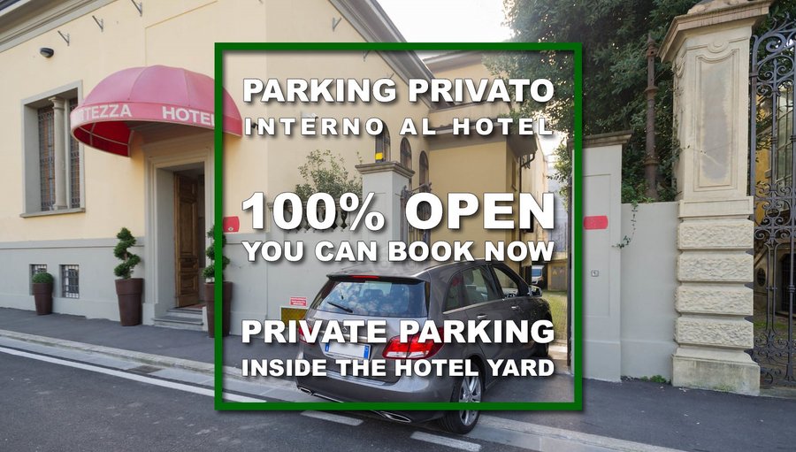 Abbiamo un nostro PARCHEGGIO privato INTERNO all'hotel. Per tutto il 2020, solo se prenoti direttamente per telefono o sul sito nostro ufficiale, è GRATUITO !