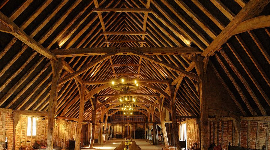 The Tudor barn main open plan area where you sleep and feast