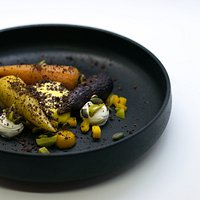 Vegetarisch met gepofte wortel