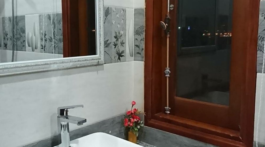 clean bathroom.