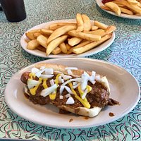 Coney dog & steak fries ~