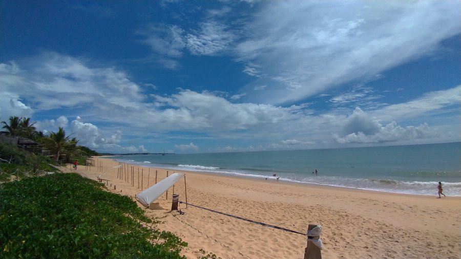Praia em frente a propriedade