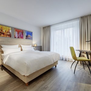 Lindner Hotel Airport in Düsseldorf, image may contain: Interior Design, Home Decor, Furniture, Corner
