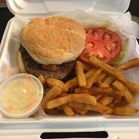 Double cheeseburger with fries