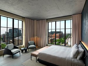 Nobu Hotel Chicago in Chicago, image may contain: Penthouse, Interior Design, Chair, Furniture