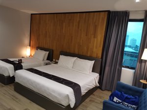 Frame Hotel in Penang Island, image may contain: Interior Design, Indoors, Bed, Hotel