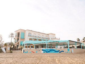 Noguera Mar Hotel in Denia, image may contain: Shelter, Hotel, Villa, Resort