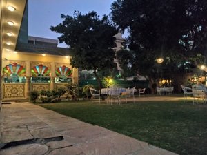 Hotel Anuraag Villa in Jaipur, image may contain: Backyard, Park, Grass, Path