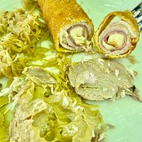 Porzina con crauti e rafano e Liubljanska "da passeggio"
