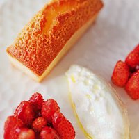 Financier fraises des bois