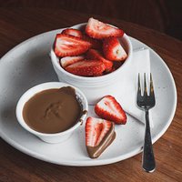 Strawberry Dip - strawberries with melted Belgian milk chocolate