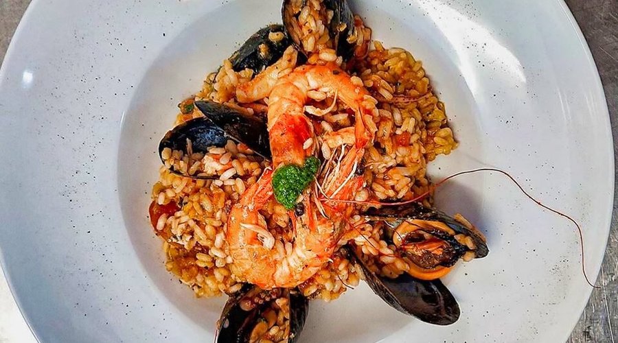 Seafood Ariale Restaurant KAMARI beach Santorini island Greece