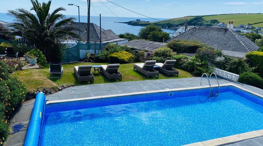 Outside Pool Area with Sun Loungers