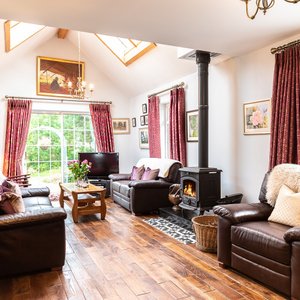 Sitting room overlooks the  garden 