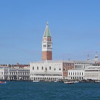 the expanse of lagoon by the doge's palace