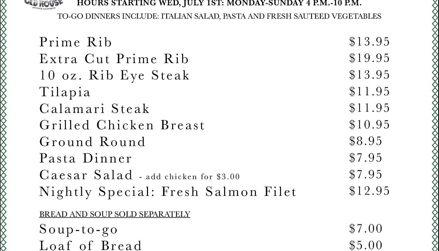 MAC'S OLD HOUSE, Antioch - Restaurant Reviews, Photos & Phone Number
