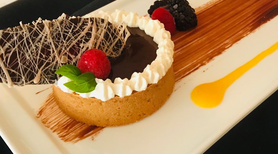 Peanut Butter Mousse Tart with Chocolate Ganache