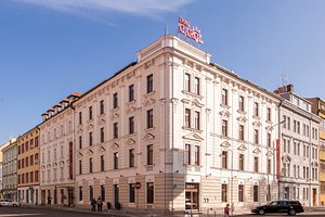 Hotel Carol in Prague, image may contain: City, Corner, Street, Urban