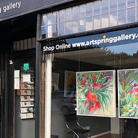 Current window display at ArtSpring Gallery Tonbridge: Botanical paintings by Sarah de Mattos