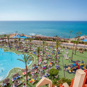 Holiday World Village Hotel in Benalmadena, image may contain: Hotel, Resort, Water, Pool