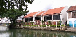 JonkeRED Heritage Hotel in Melaka, image may contain: Resort, Neighborhood, Villa, Canal
