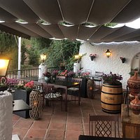 Outside cozy terrace