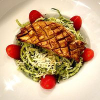 Zuchinni Noodles and King Oyster Mushroom
