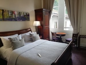 Mansfield House Hotel in Hawick, image may contain: Bed, Furniture, Chair, Bedroom