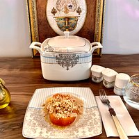 Pumpkin Dessert with Tahini and Walnuts