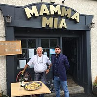 Outside Owner Saverio and Tony The Chef