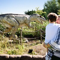 The dinosaurs can look quite intimidating, but luckily they won't bite.