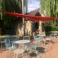 August ‘20 - half of the tables and chairs are back out!
