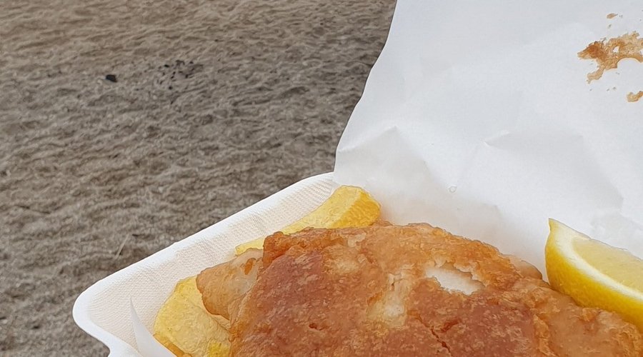 Cornish fish and chips (freshly caught hake)