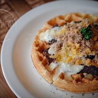 Biltong & cheese waffle