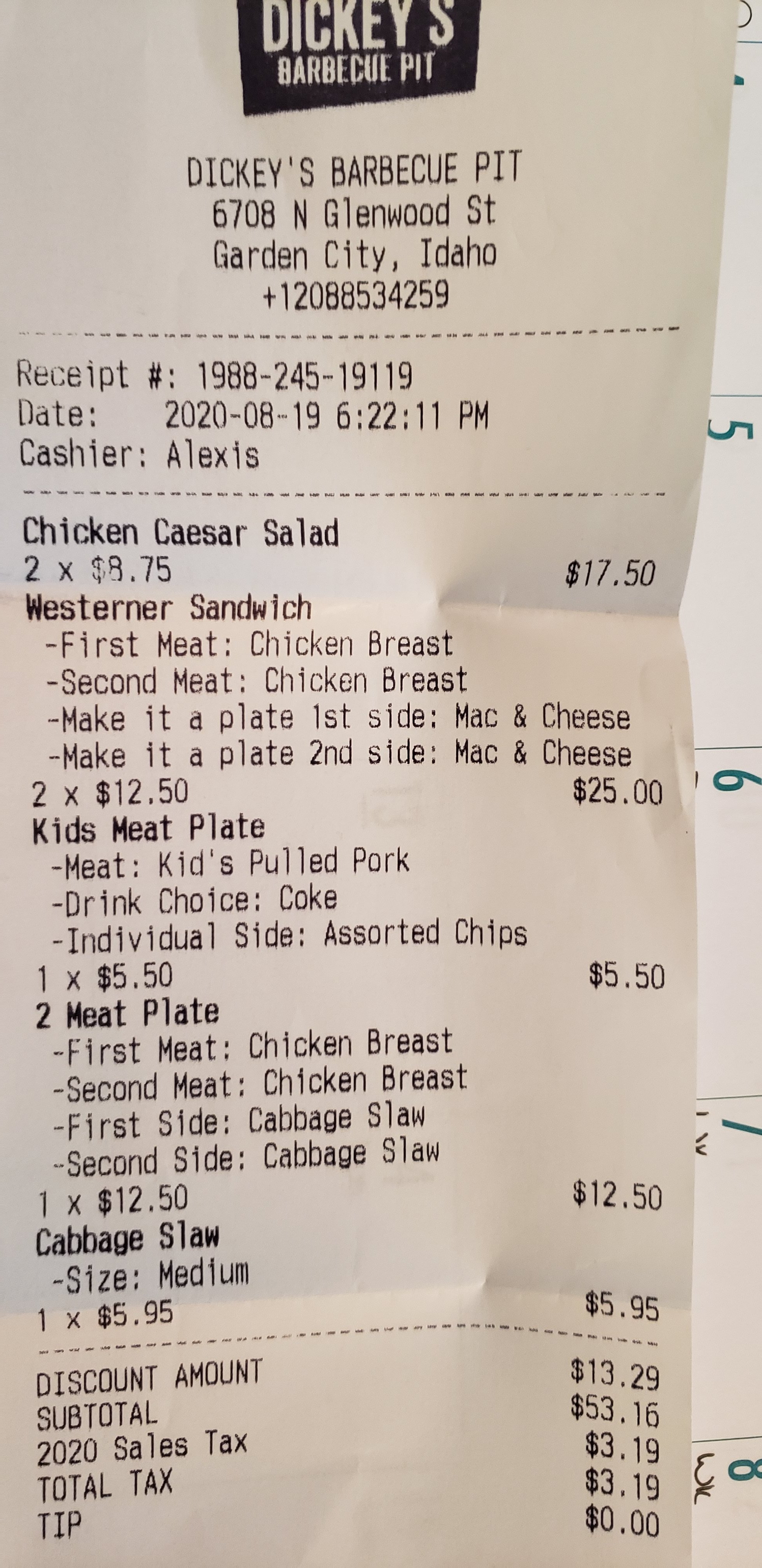 DICKEY S BARBECUE PIT Garden City Menu Prices Restaurant Reviews Tripadvisor