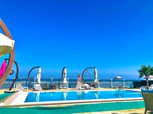 Pool och strand