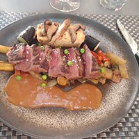 Tataki de boeuf mariné